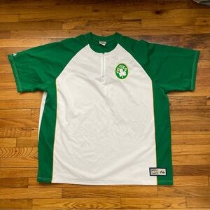 VTG NBA Hardwood Classics Boston Celtics Warm Up 1/4 Zip Jersey Size 4XL Used